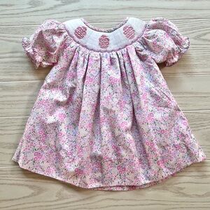 NWOT Poppy Kids Pink Floral Smocked Dress
